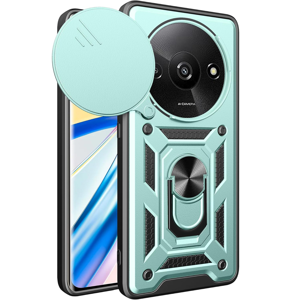 Schutzhülle Mit Schutzfunktion Für Xiaomi Redmi A3, Camshield Slide, Grün