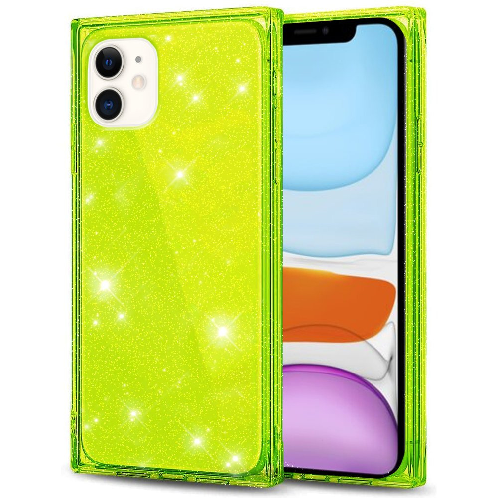Quadratische Glitzerhülle Für Iphone 11, Grün