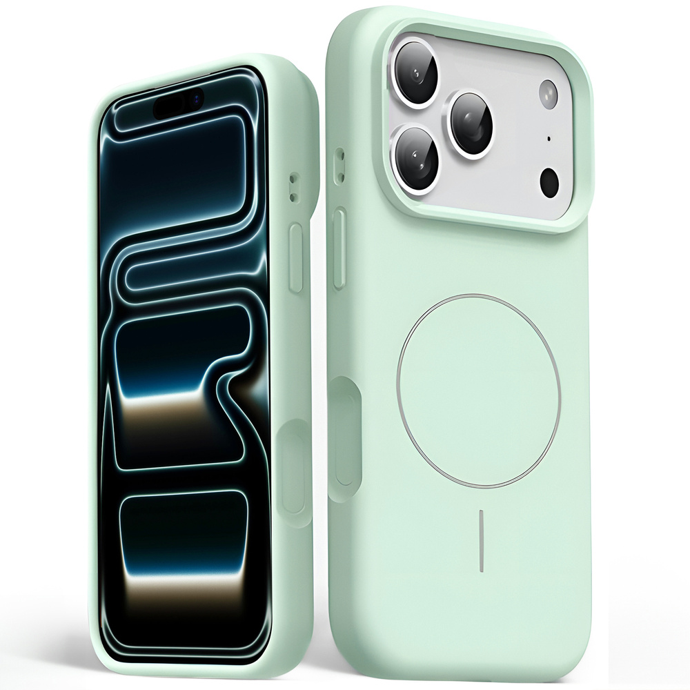 Silikonhülle Für Iphone 17 Pro – Magsafe-kompatibel, Stoßfest, Grün