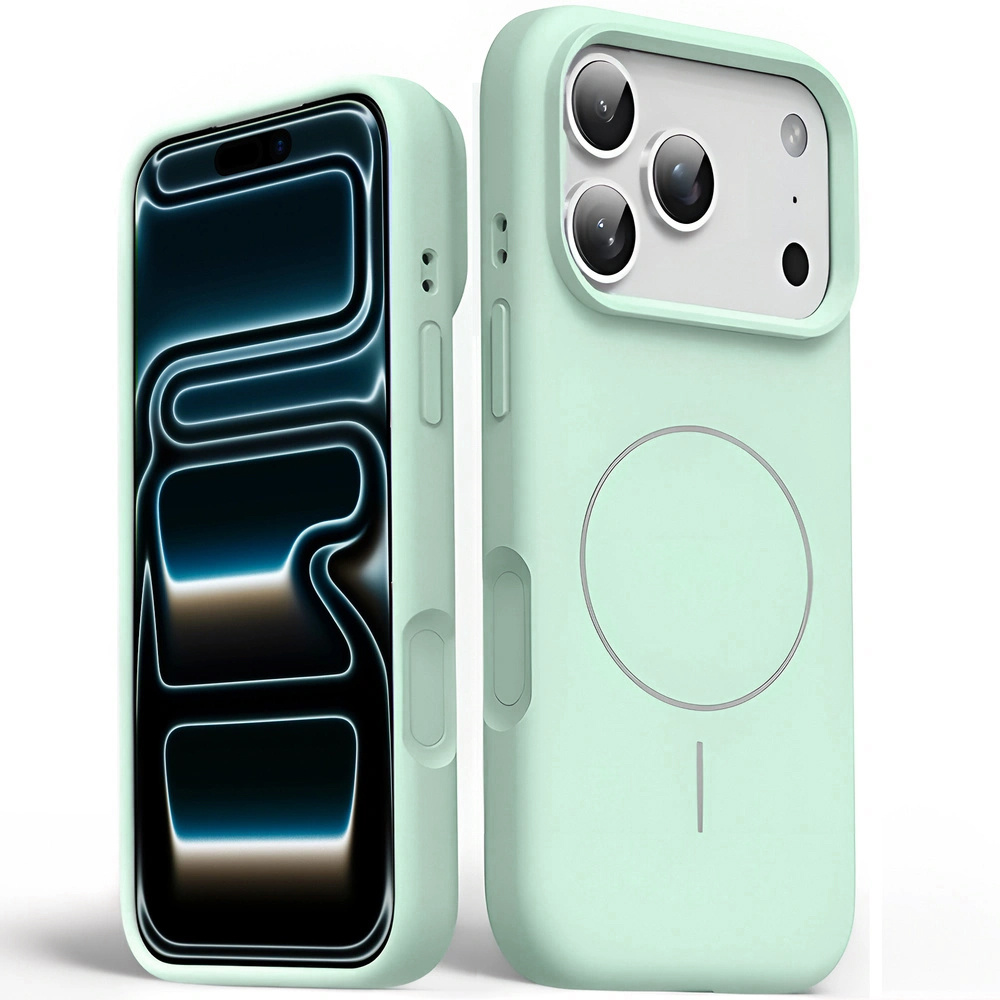 Silikonhülle Für Iphone 17 Pro Max – Magsafe-kompatibel, Stoßfest, Grün