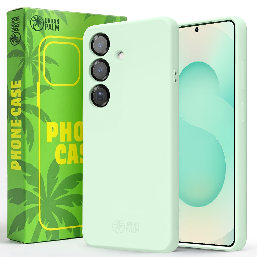 Urbanpalm Silikonhülle Für Samsung Galaxy S25 Mit Magsafe-anschluss, Mintgrün