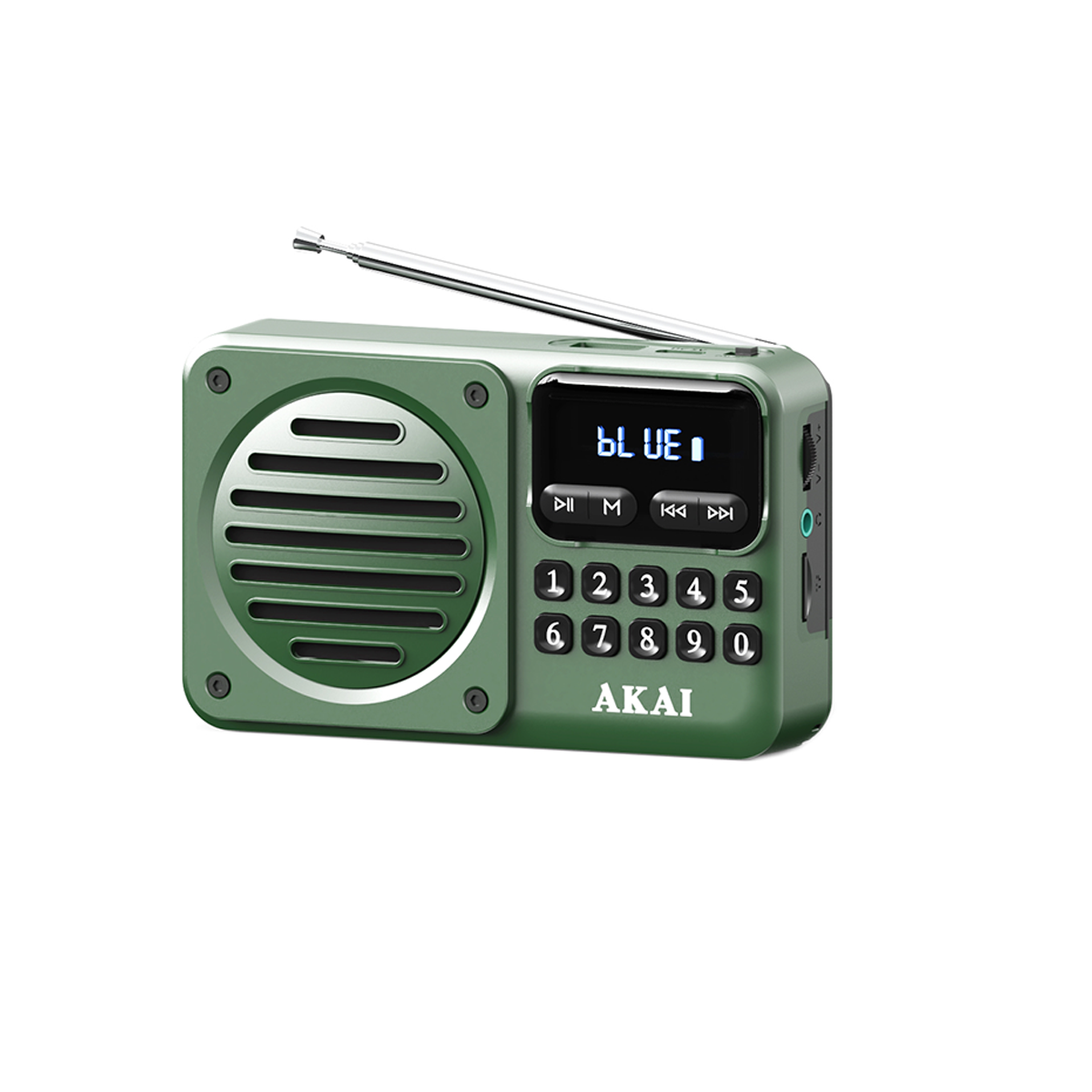 Akai Tragbares Radio Apr-300 2,5w Bluetooth 5.3 Fm Usb Microsd Grün