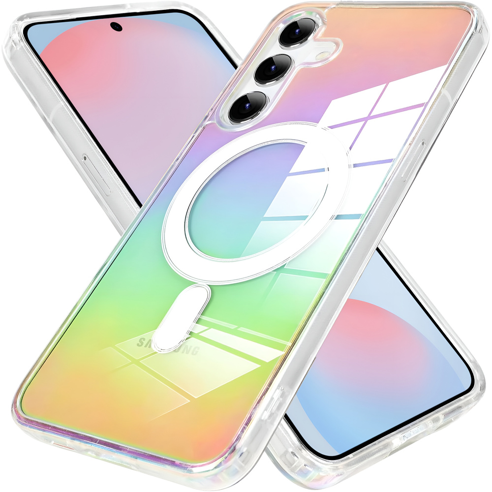 Samsung Galaxy S24 Fe Fusion Hybrid-hülle Mit Magsafe-funktion, Mehrfarbig + 9h-glas-displayschutzfolie