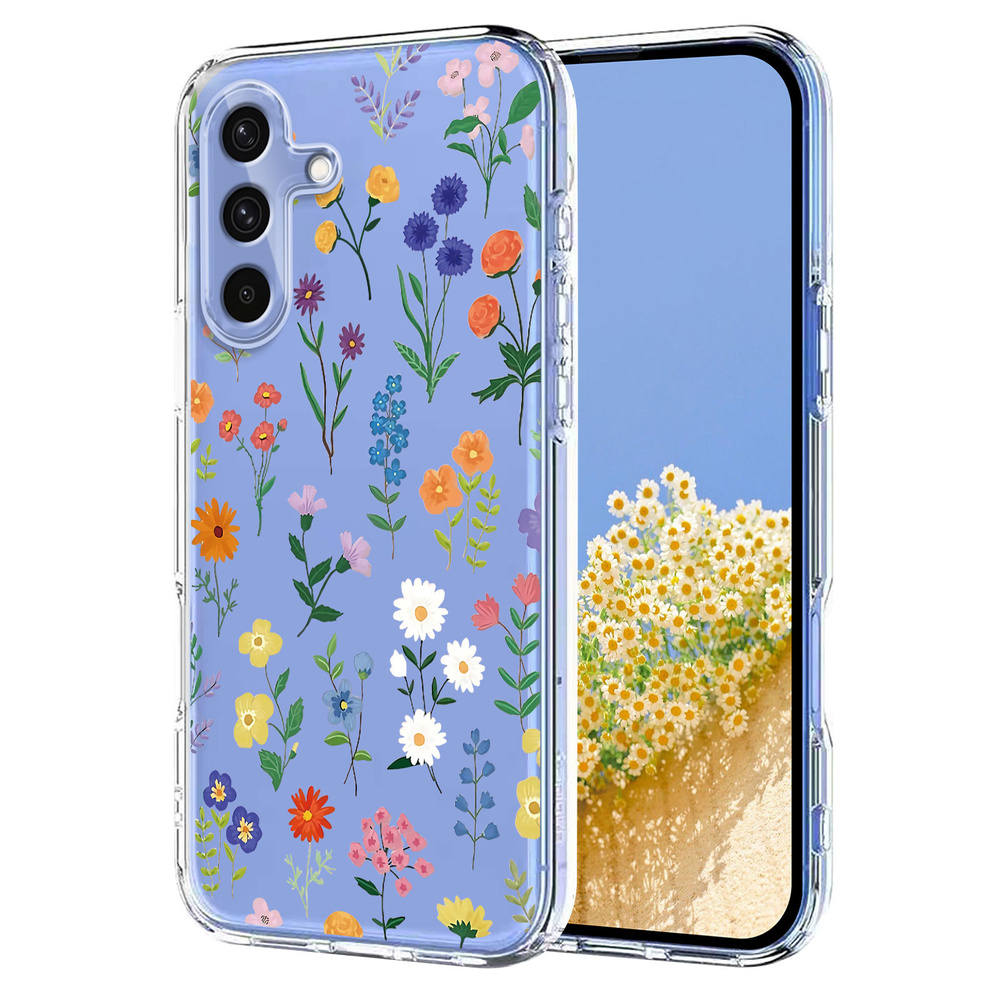 Samsung Galaxy S25 Fe Hülle Mit Blumenmuster - Mehrfarbig