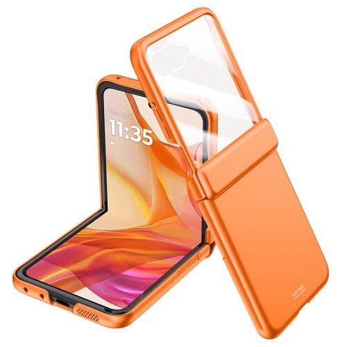 Motorola Razr 50 Ultra Pc-gehäuse Mit Glas, Orange