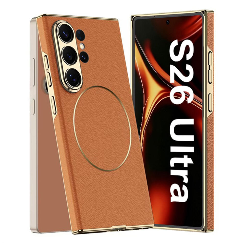Samsung Galaxy S26 Ultra Hülle, Gkk Nickel Ring Leder, Orange