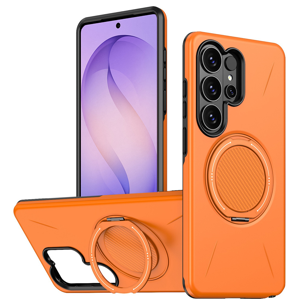 Samsung Galaxy S26 Ultra Hülle, Magsafe-resistent, Mit Ständer, Orange