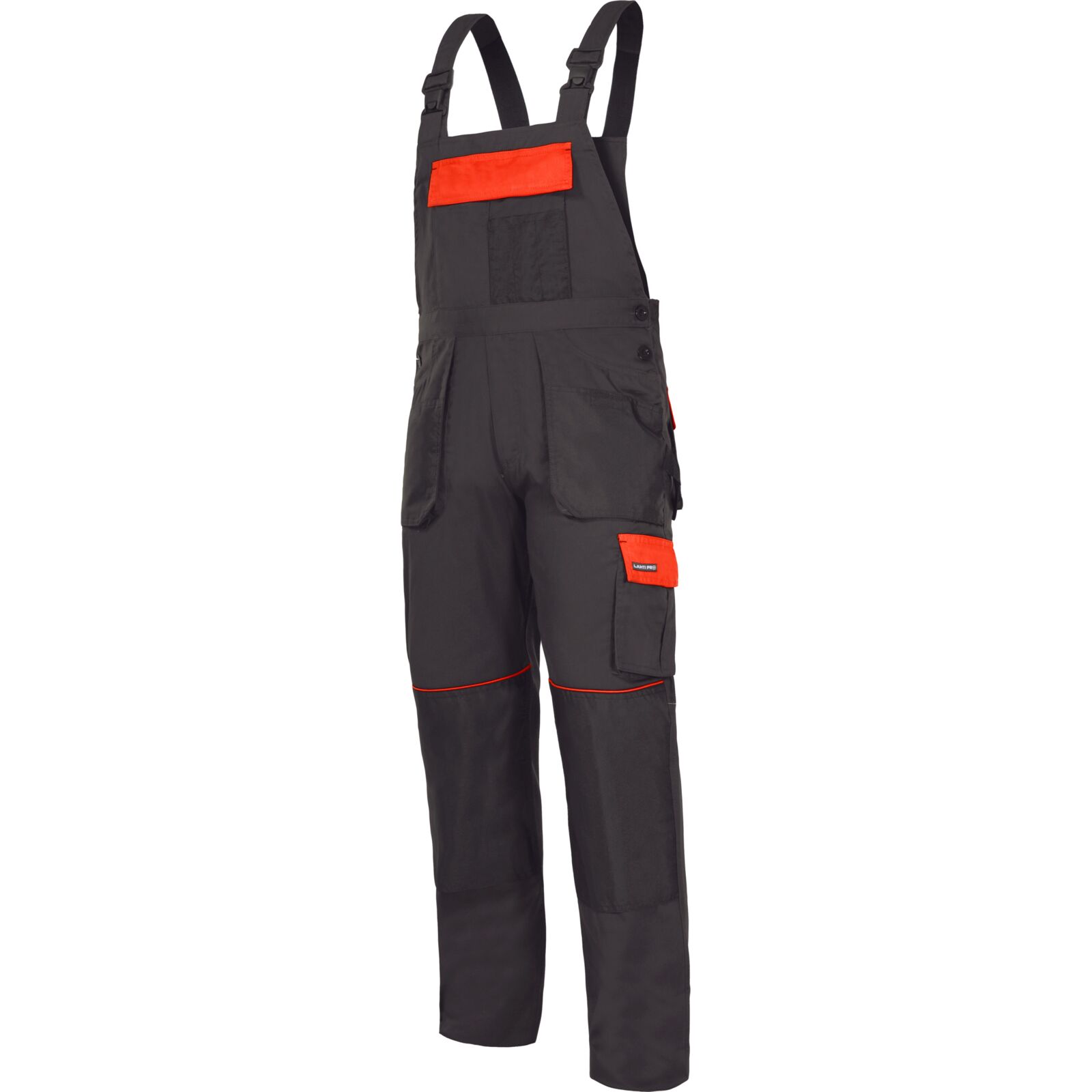 Graphitorange Latzhose, 190g/m2, „xl (56)“, Ce, Lahti