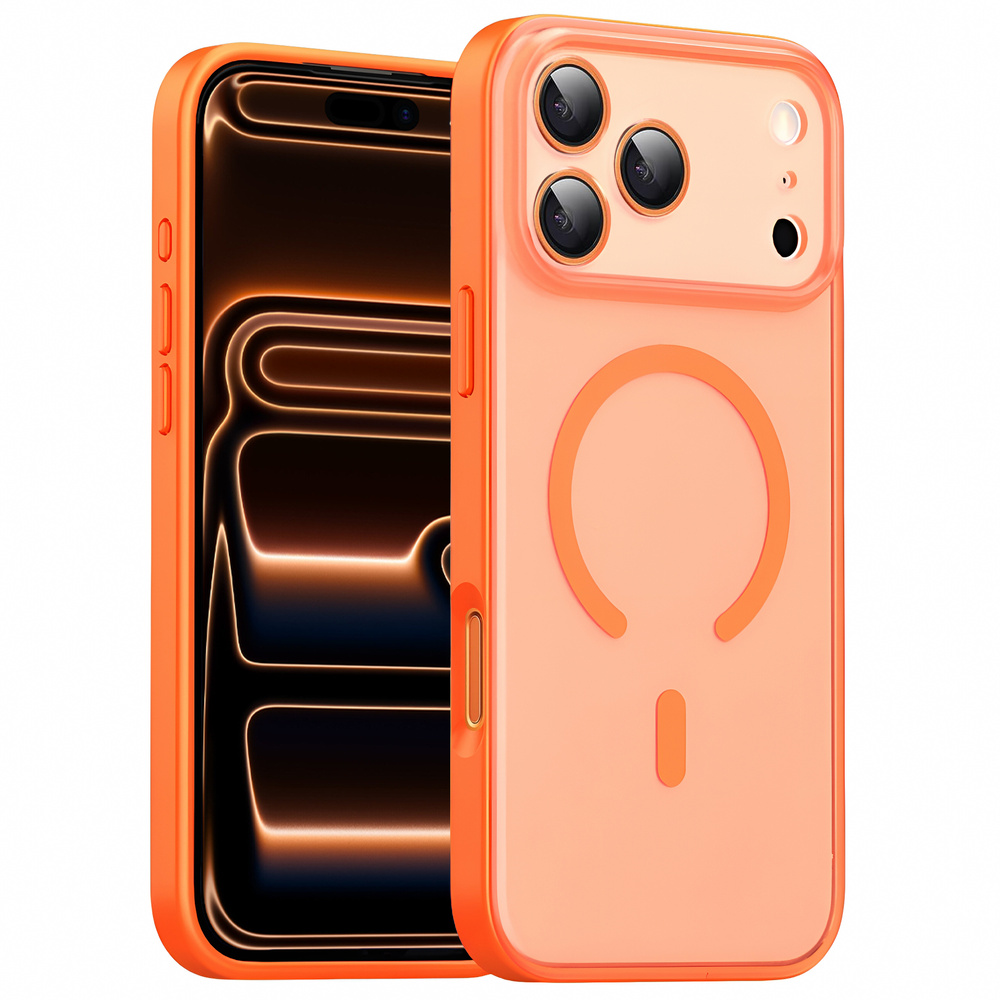 Iphone 17 Pro Hülle, Magsafe-kompatibel, Matt Mit Kameraschutz, Orange
