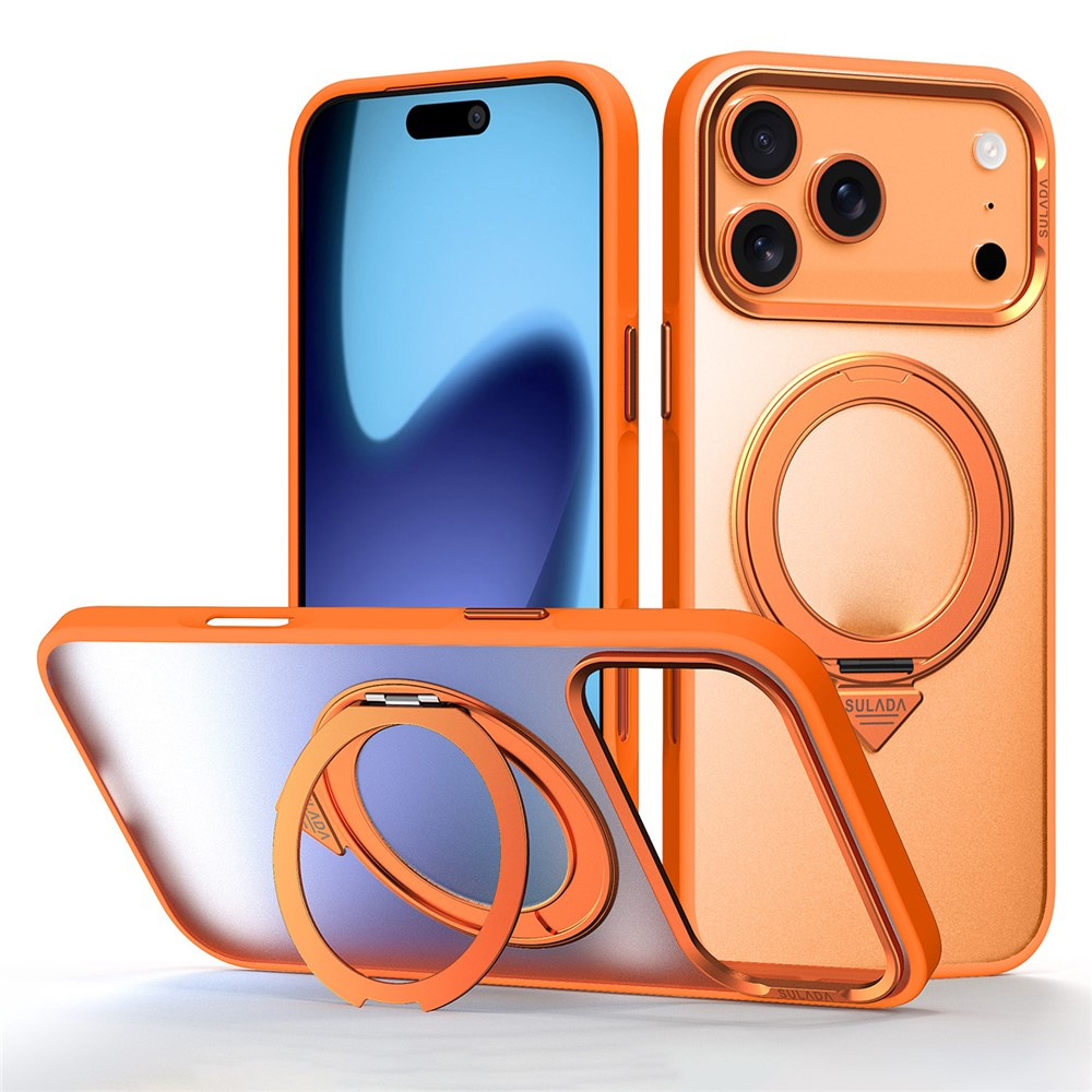Sulada Magnetische, Matte Hülle Mit Ständer Für Iphone 17 Pro Max – Orange
