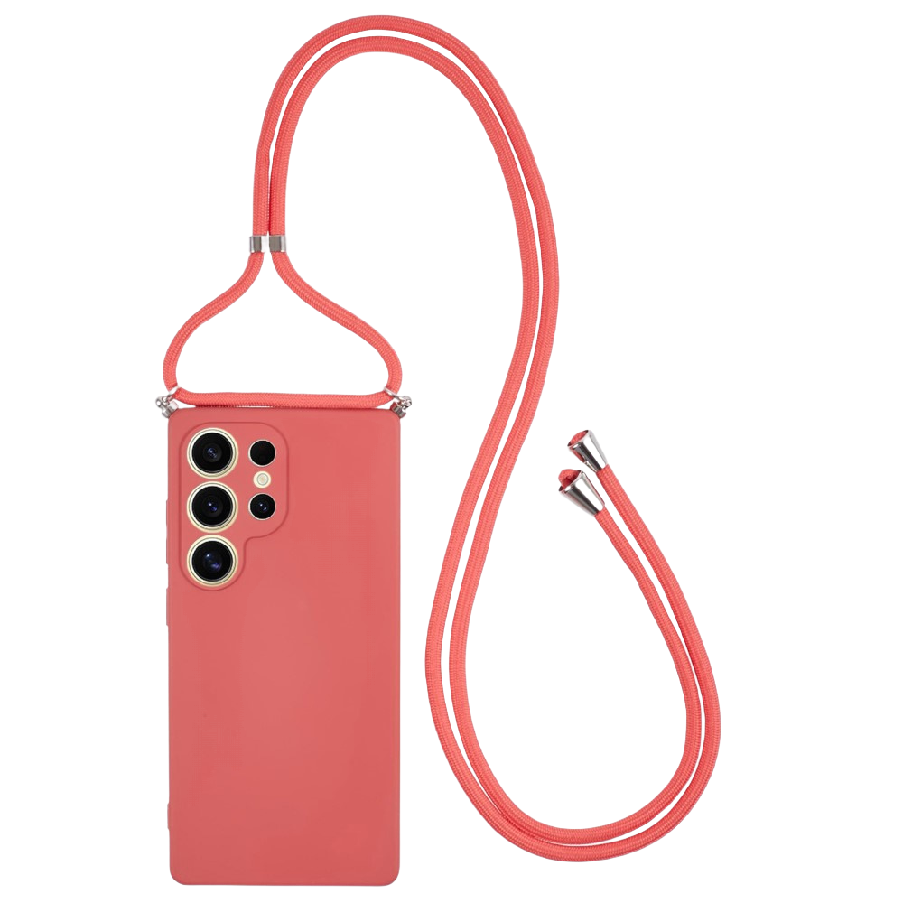 Samsung Galaxy S25 Ultra Schultertasche Mit Trageband – Orange