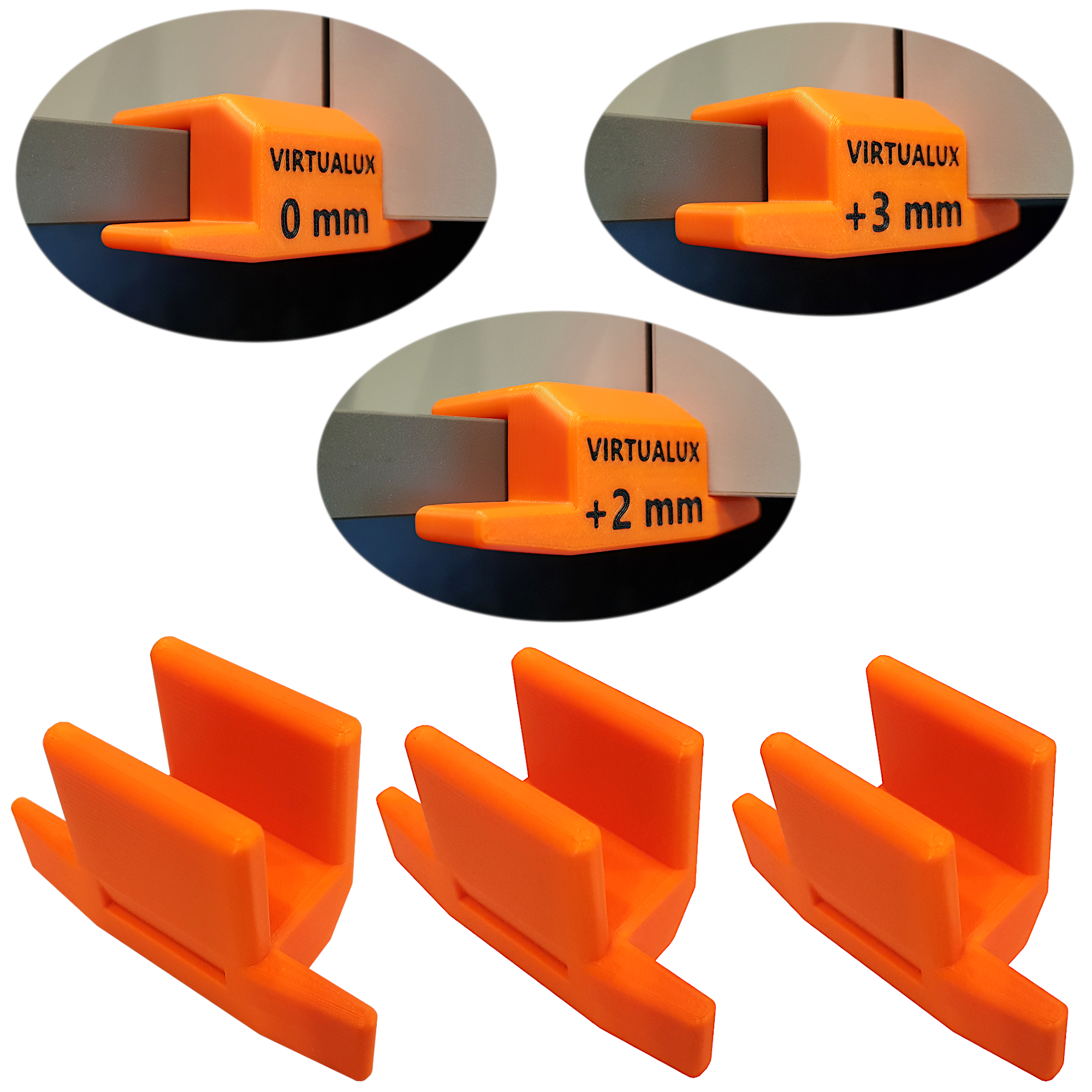 Set Mit 3 Zimmermannsgriffen Zur Befestigung Von Fronten An 18 Mm Dicken Platten – 0, 2, 3 Mm
