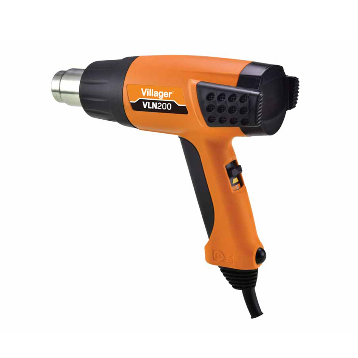 Villager Heißluftpistole Vln 200, 1800 W, 380–580 °c, 3 Modi, 500 L/min