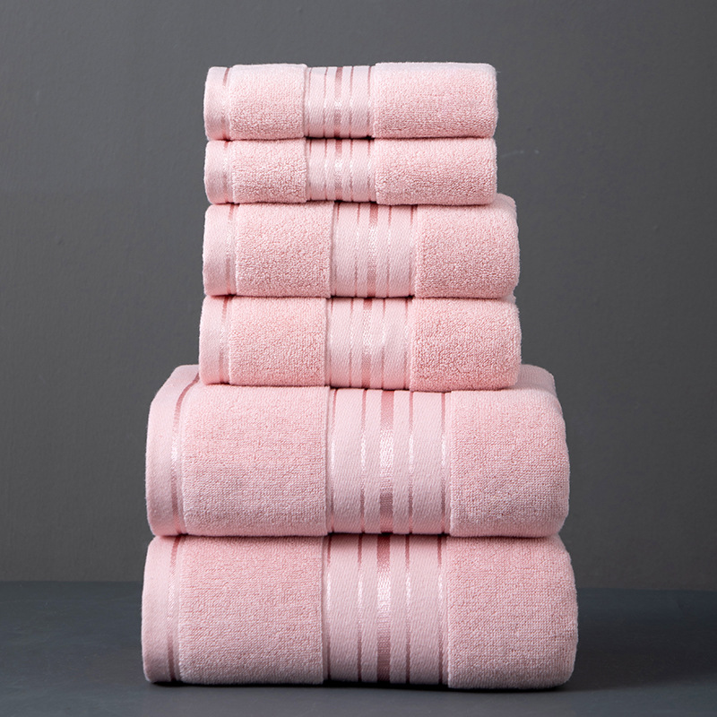 8-teiliges 100% Baumwolle Set Waschlappen Handtuch Badetuch Rosa