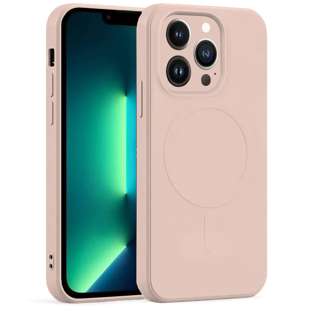 Silikon-mag-schutzhülle Für Iphone 13 Pro, Pink, Mit Magsafe-kompatibilität