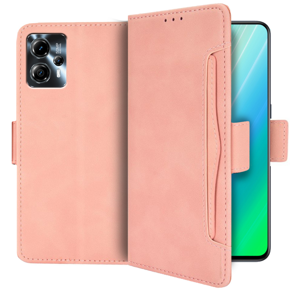Klapphülle Für Motorola Moto G13 4g / G23 4g, Mit Kartenfach, Pink