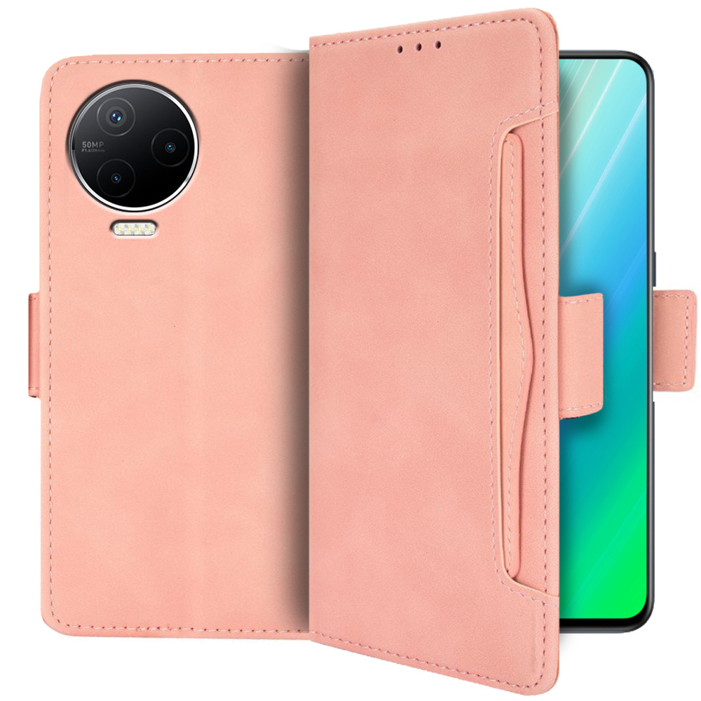 Klapphülle Für Infinix Note 12 2023, Mit Kartenfach, Pink