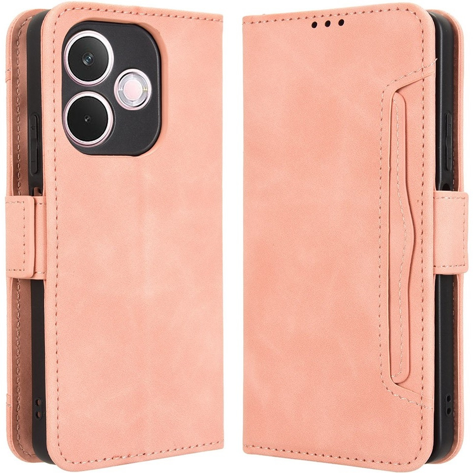 Klapphülle Für Oppo A5 Pro 5g, Mit Kartenfach, Pink