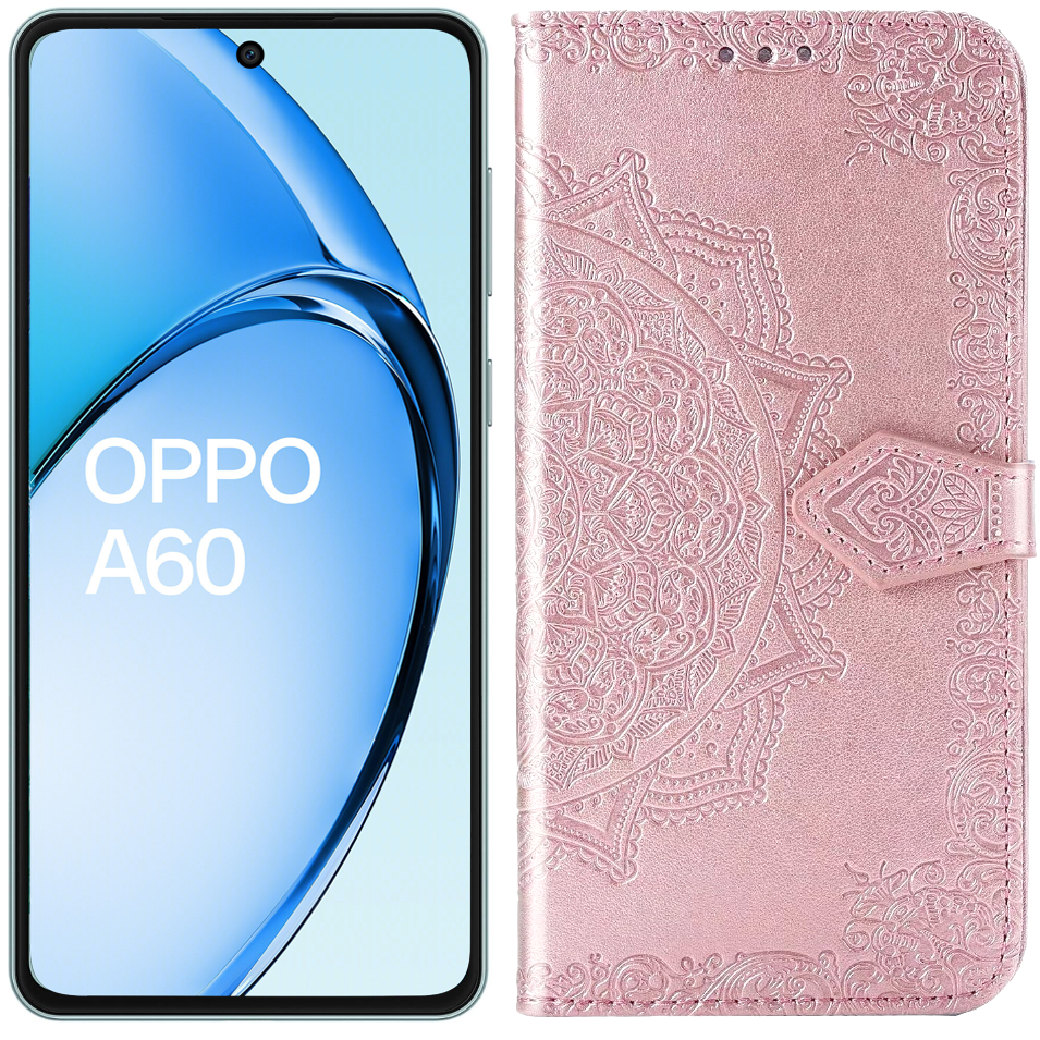 Klapphülle Für Oppo A60, Mandala, Rosa