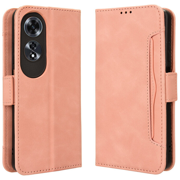 Klapphülle Für Oppo A60, Mit Kartenfach, Pink
