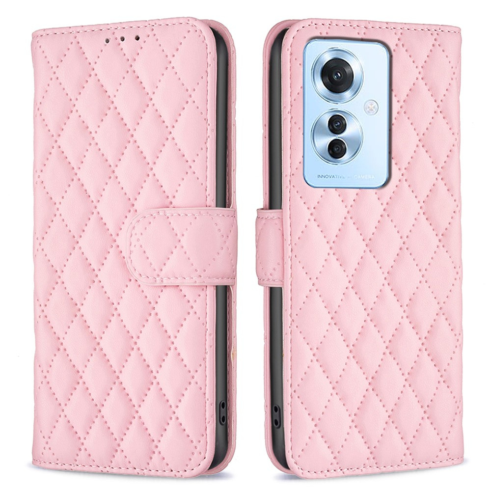 Klapphülle Für Oppo Reno 11f 5g, Brieftaschenhülle, Farbe: Binfen, Rosa