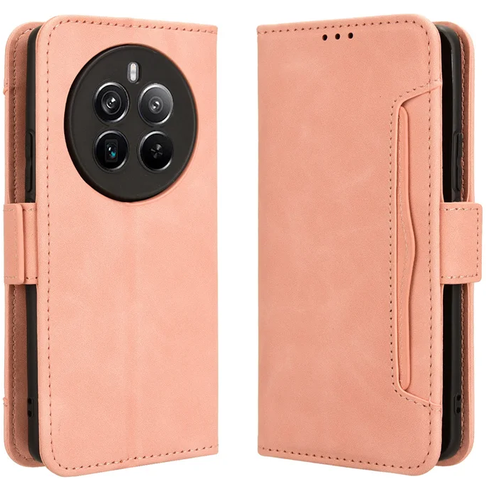 Klapphülle Für Realme 12 Pro 5g / 12 Pro+ 5g, Mit Kartenfach, Pink