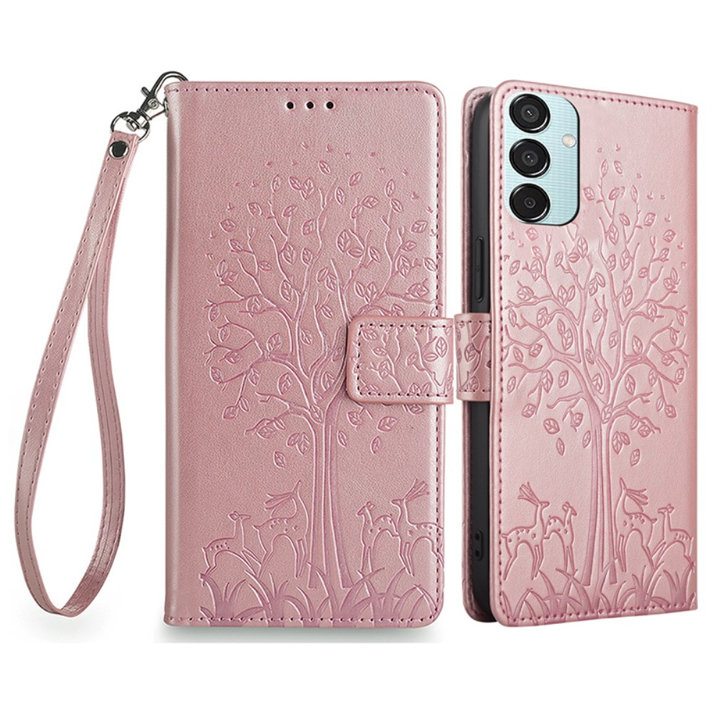 Samsung Galaxy M15 5g Klapphülle, Baum, Rosa
