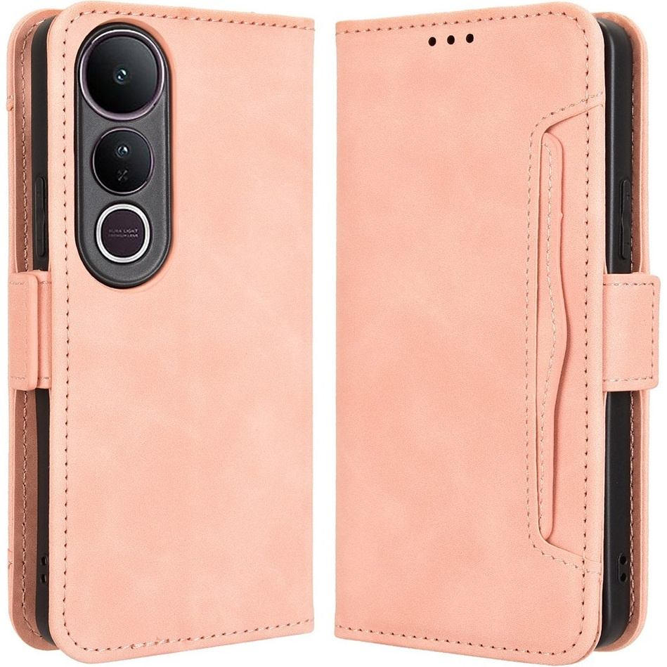 Klapphülle Für Vivo V50 Lite 4g/5g, Mit Kartenfach, Pink
