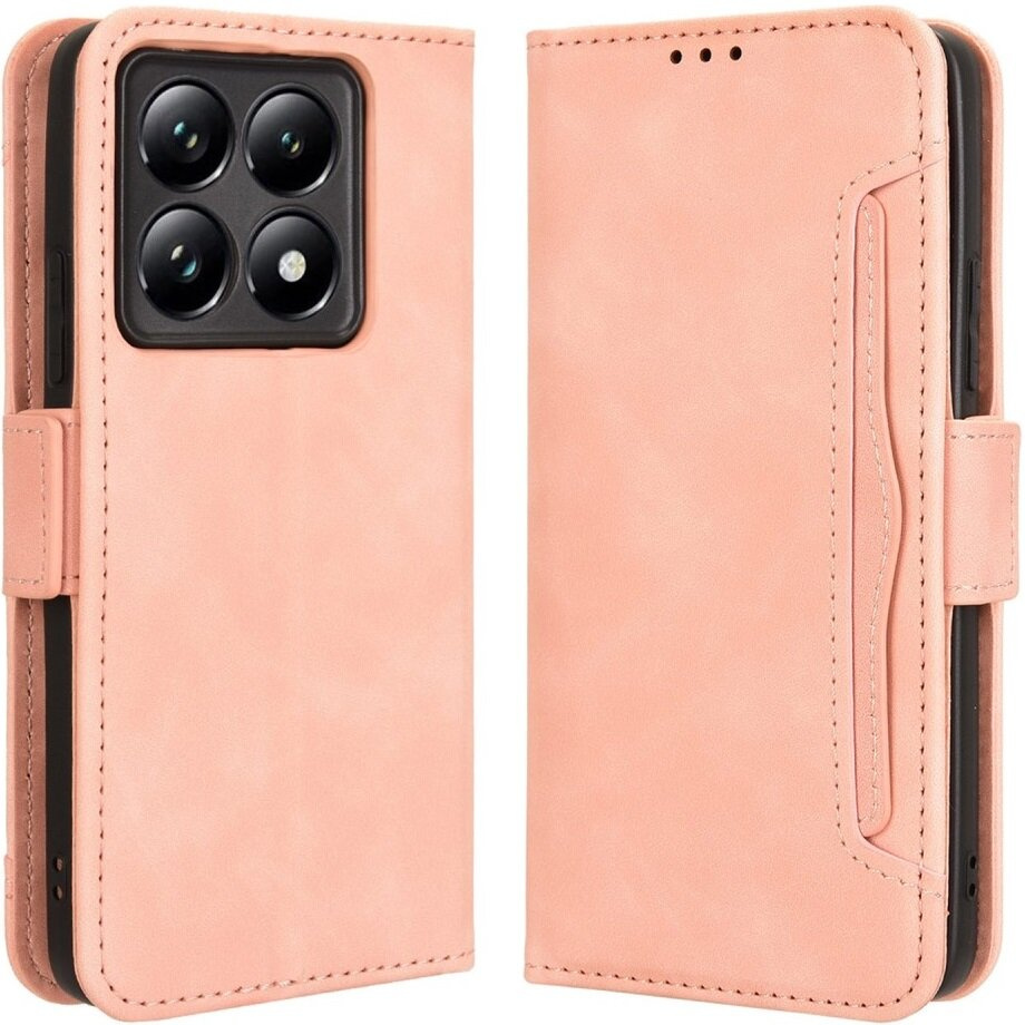 Klapphülle Für Xiaomi 14t Pro, Mit Kartenfach, Pink