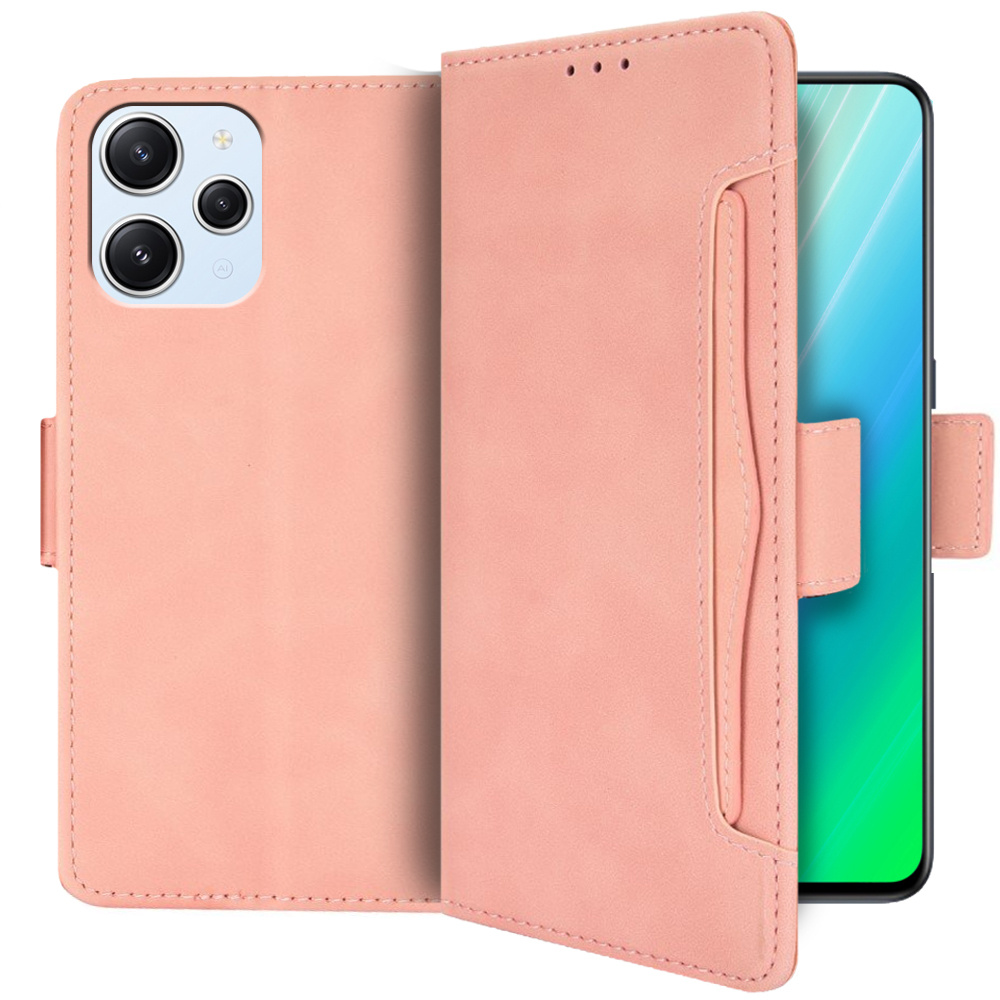 Klapphülle Für Xiaomi Redmi 12, Mit Kartenfach, Pink
