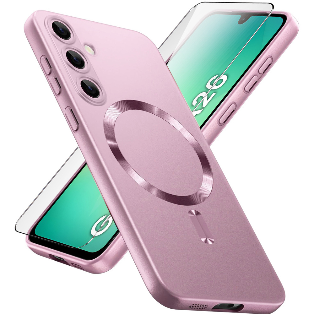Schutzhülle Für Samsung Galaxy A26 5g, Colormag, Mit Magsafe-funktion, Pink + 9h-schutzglas