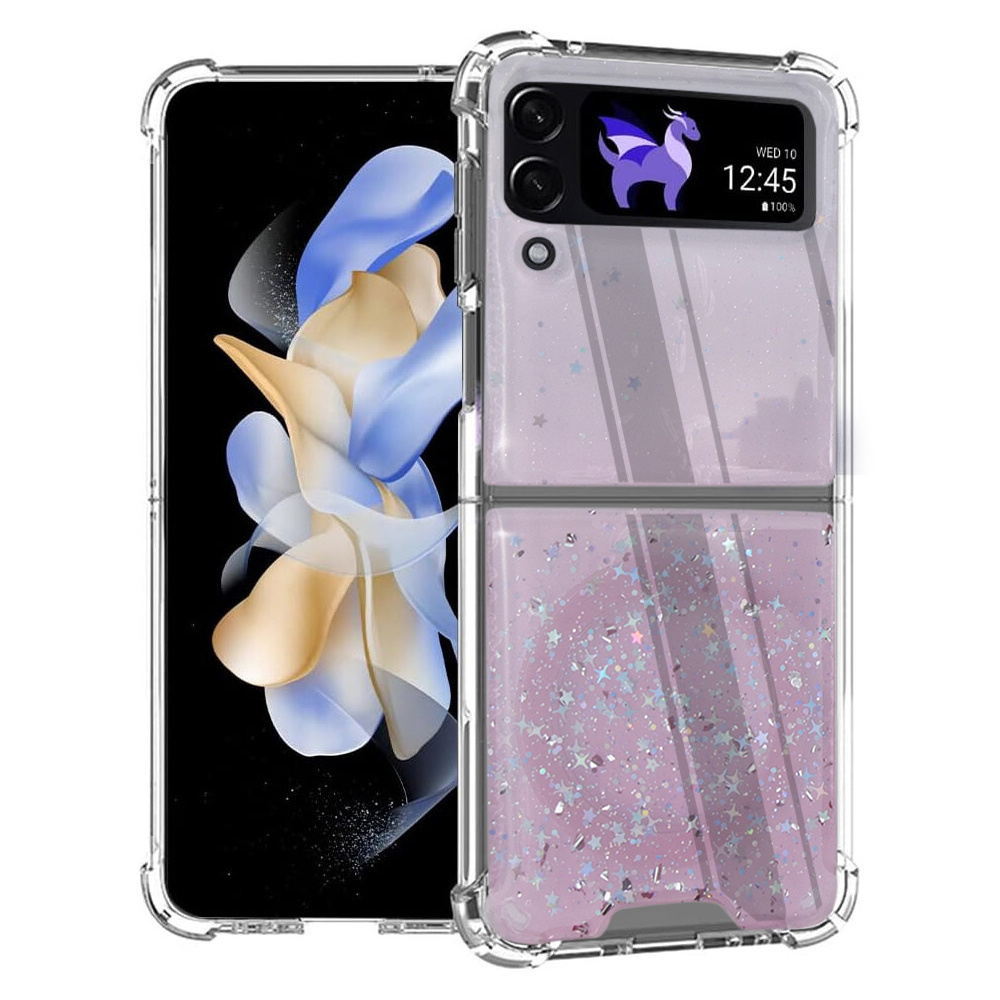Samsung Galaxy Z Flip 4 5g Glitzerhülle Mit Magsafe-anschluss, Pink