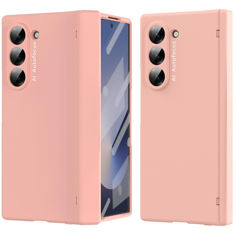 Schutzhülle Für Samsung Galaxy Z Fold6 5g, Mit Glas, Pink