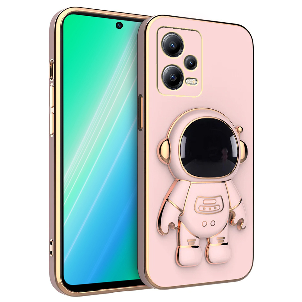Hülle Für Xiaomi Redmi Note 12 5g / Poco X5 5g, Astronautenmotiv, Pink