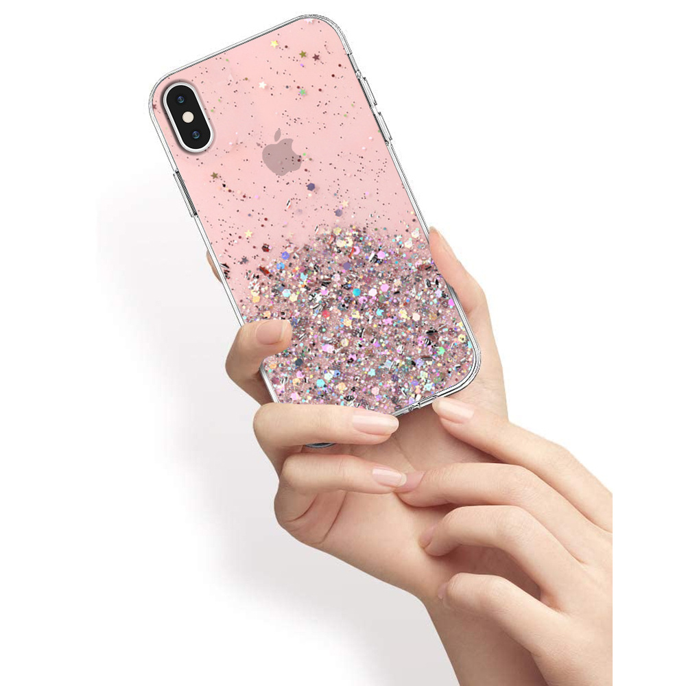 Iphone X/xs Hülle, Glitzernd, Pink