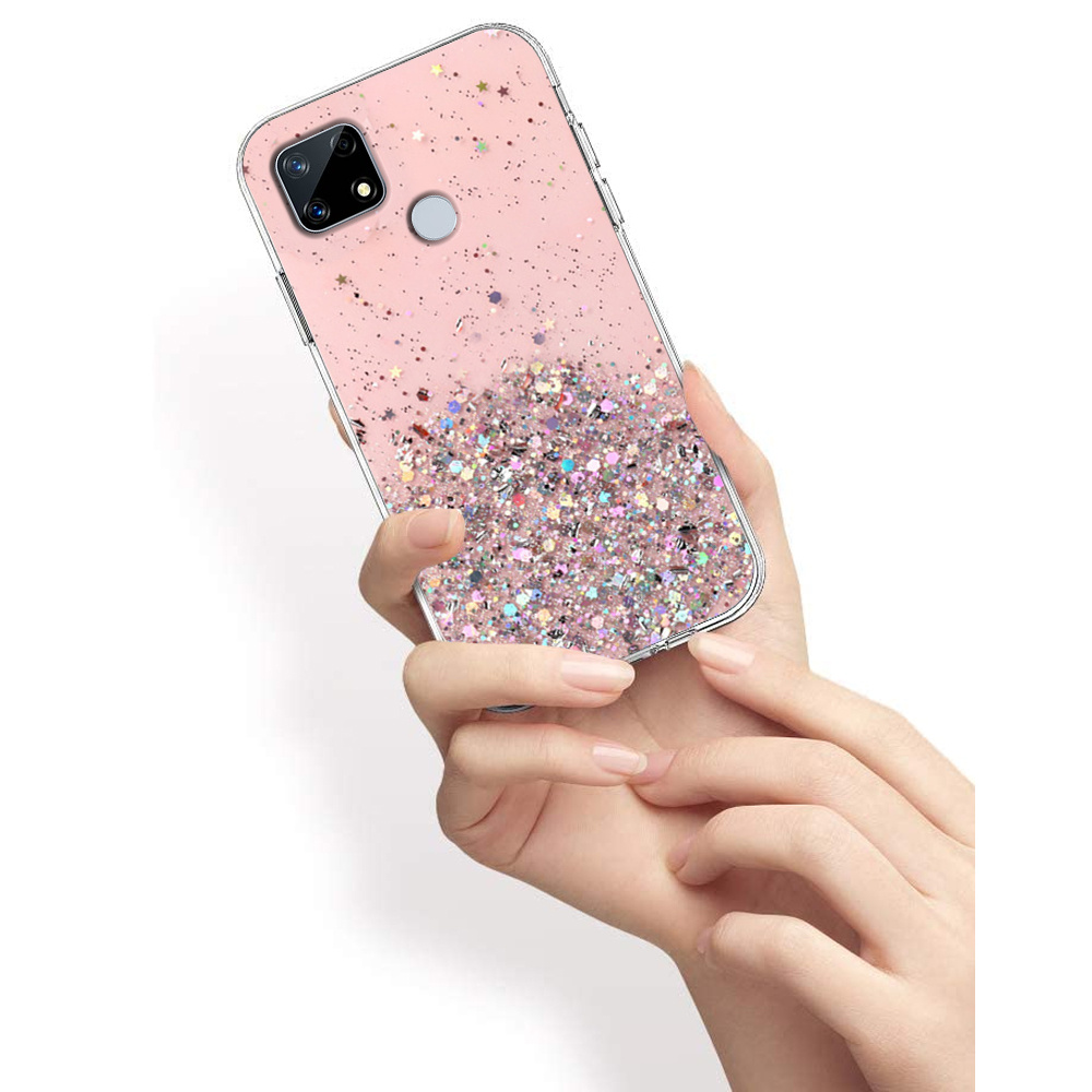 Realme 7i Hülle, Glitzernd, Pink