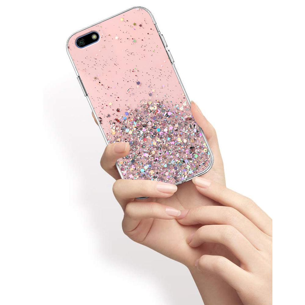 Huawei Y5 2018 Hülle, Glitzernd, Pink