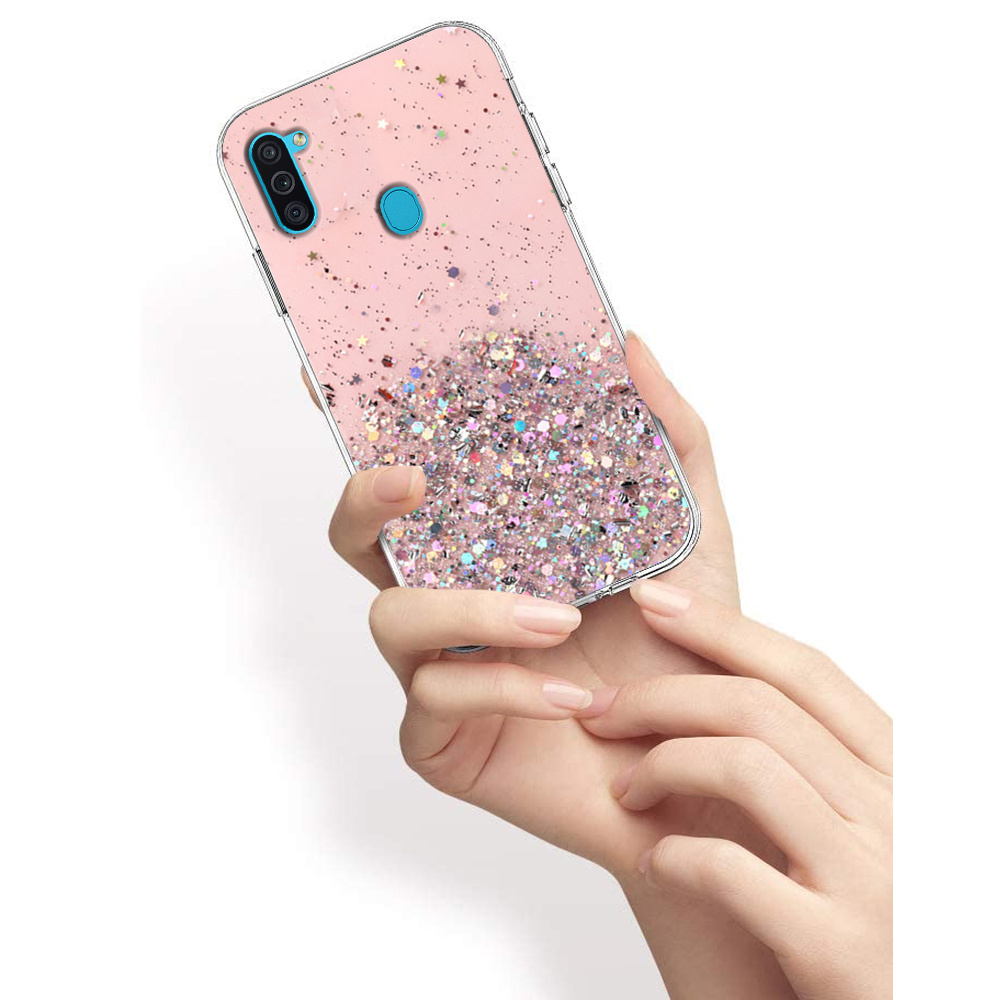 Schutzhülle Für Samsung Galaxy A11 / M11, Glitzernd, Pink