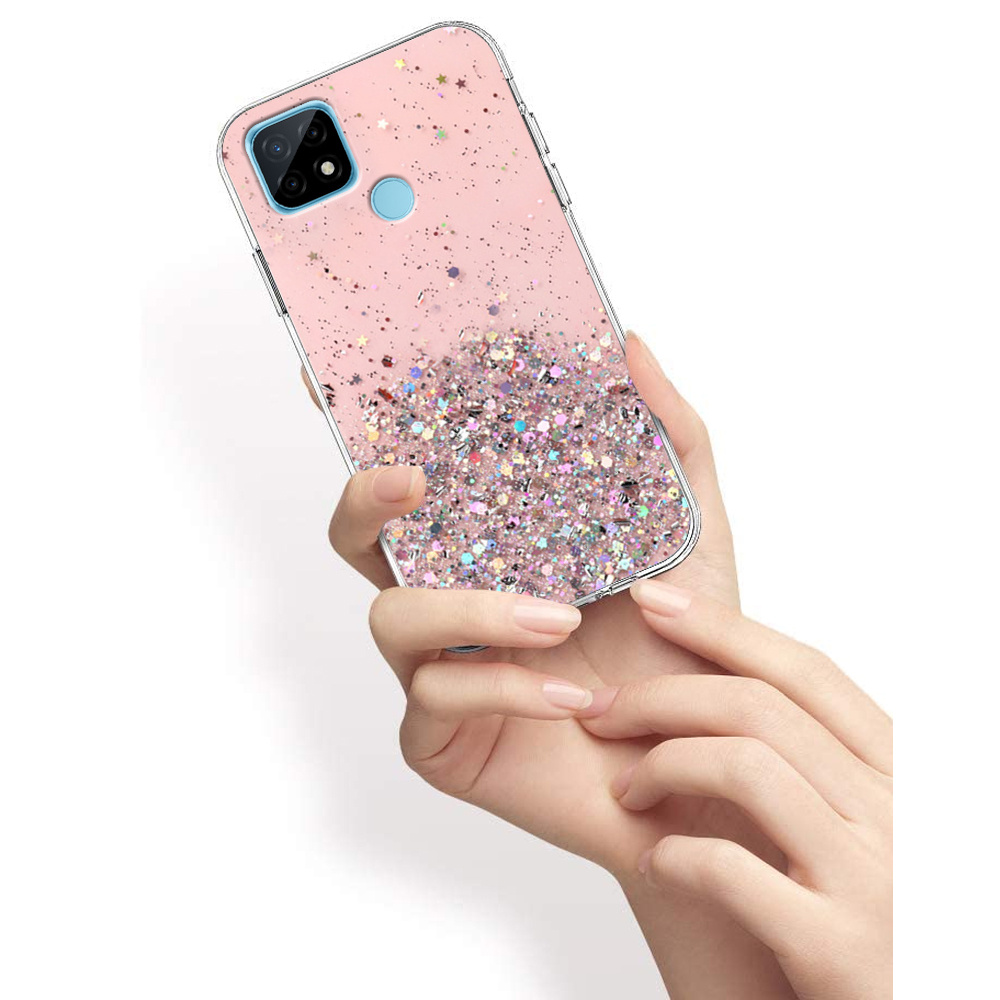 Realme C21 Hülle, Glitzernd, Pink