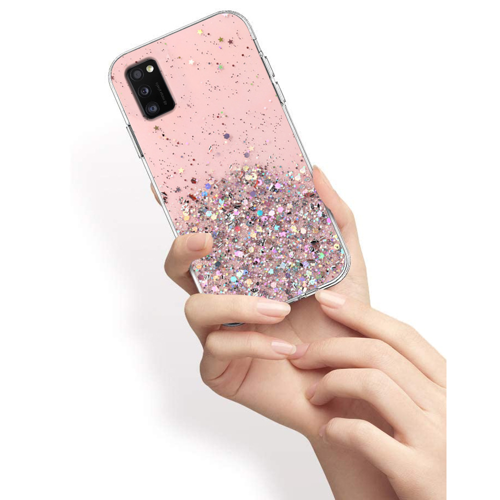 Samsung Galaxy A41 Hülle, Glitzernd, Pink