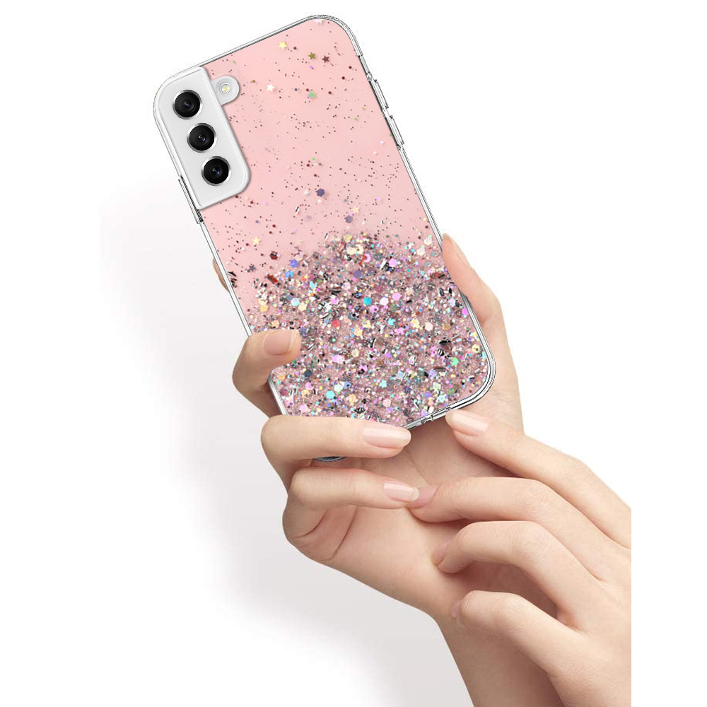 Samsung Galaxy S21 Fe Hülle, Glitzernd, Pink