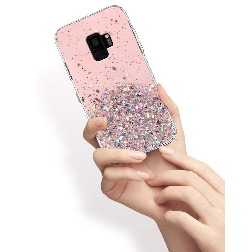 Samsung Galaxy S9 Hülle, Glitzernd, Pink
