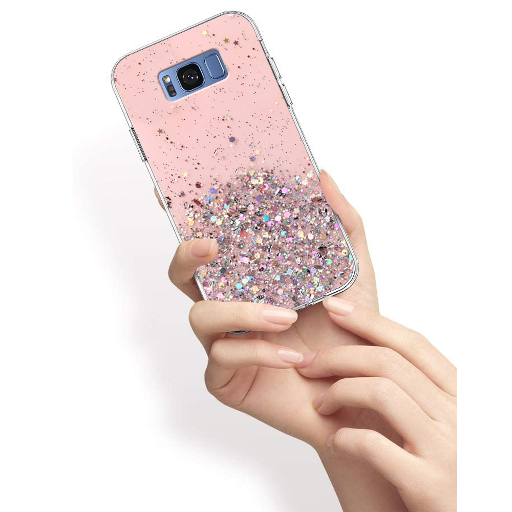 Samsung Galaxy S8 Hülle, Glitzernd, Pink