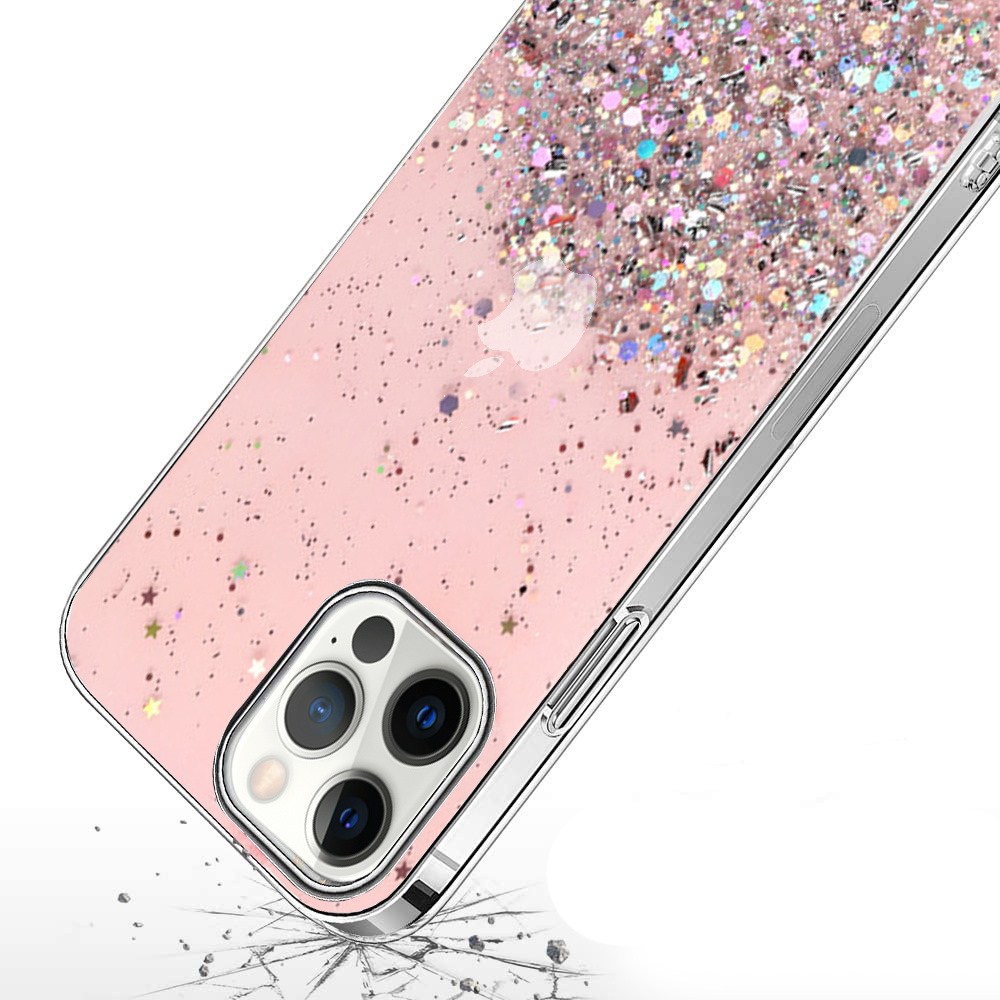Iphone 13 Pro Hülle, Glitzernd, Pink