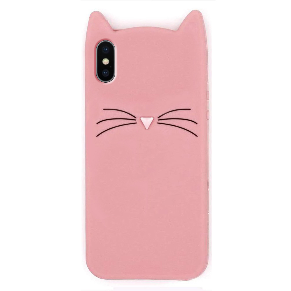 3d-katzenhülle Für Iphone X / Xs, Pink