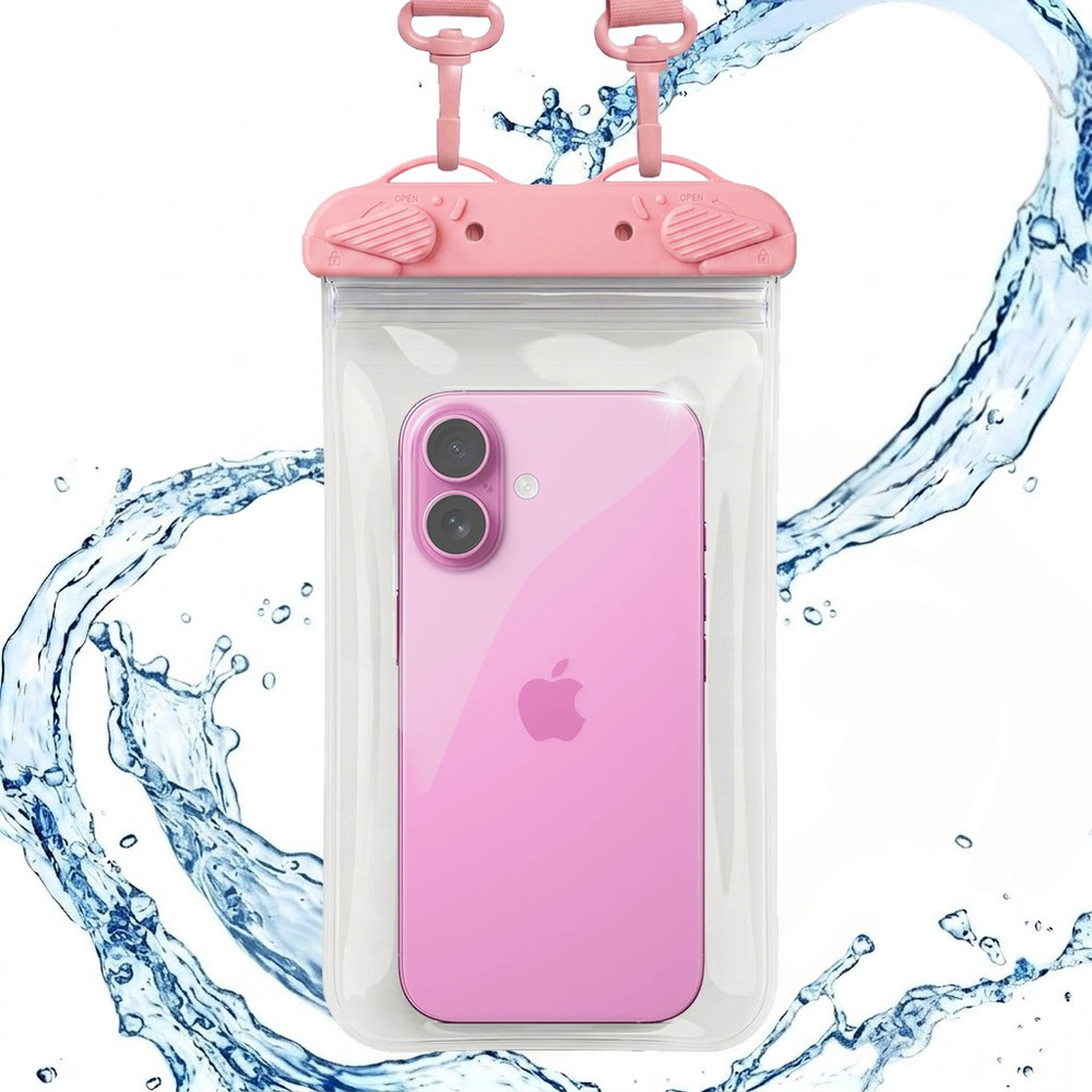 Ipx8 Wasserdichte Handyhülle, Universal, Regenbogen, Pink