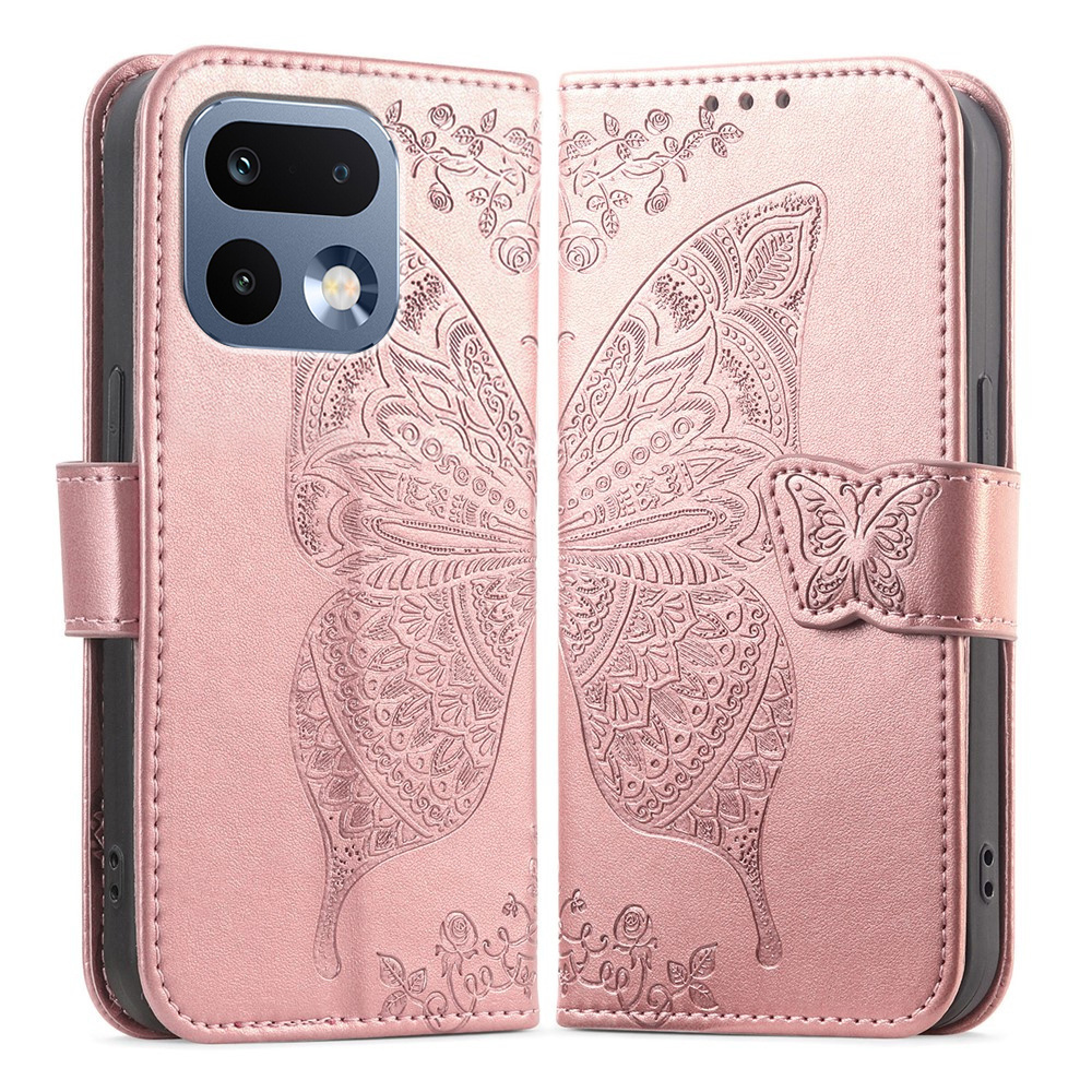 Realme 16 Pro Plus Flip Case, Schmetterling, Rosa