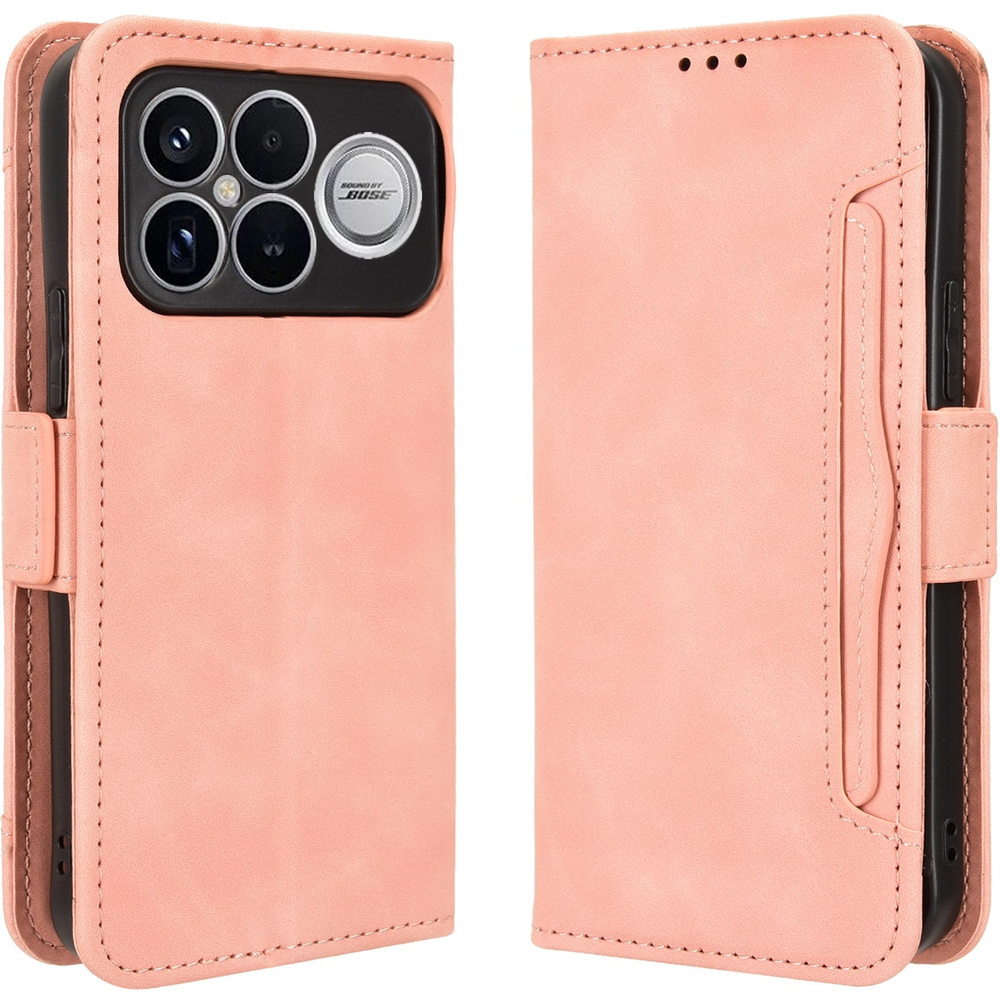 Klapphülle Für Xiaomi Poco F8 Ultra, Mit Kartenfach, Pink