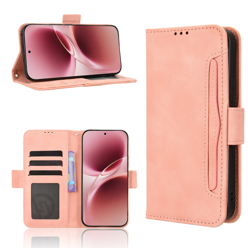 Klapphülle Für Vivo V70, Mit Kartenfach, Pink