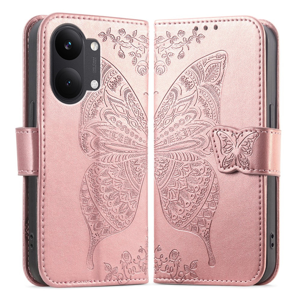 Klapphülle Für Xiaomi Poco X8 Pro Max, Schmetterling, Rosa